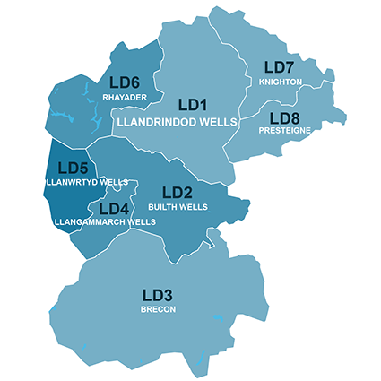 Llandrindod Wells Map (House Sale Data)
